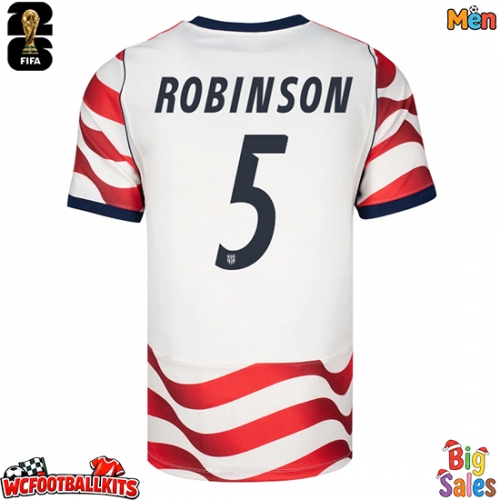 United States Antonee Robinson #5 Replica Home Stadium Shirt World Cup 2026 Short Sleeve